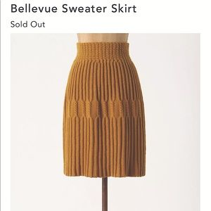 Anthropologie Bellevue sweater knit skirt